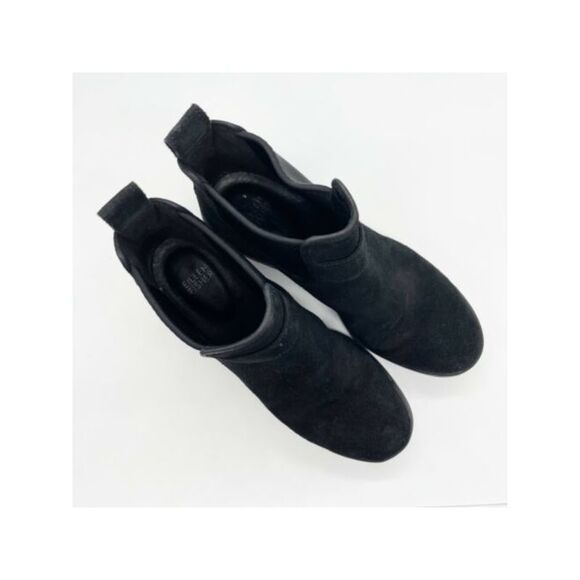 EILEEN FISHER Womens Black Chelsea Boot 1" Platform Leather Booties 8.5 M - Picture 3 of 4